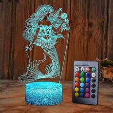 Mermaid 3D Illusion Lamp For Girl