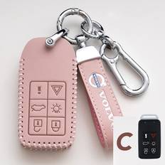 Key Cases Maxpower Volvo Series Leather Key Case - C-Pink