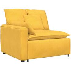 Modulopbyggede - U-sofaer vidaXL Modulsofa Med Fodskammel Og Hynder Lysegul Sofa