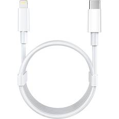 5A 1m Lightning USB-C Snabbladdningskabel Vit