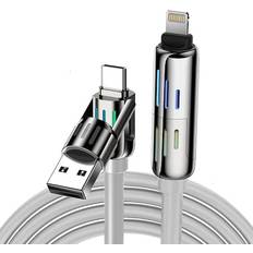BlitzWolf 4-in-1 USB-C USB-A to USB-C Lightning Cable 1.2m