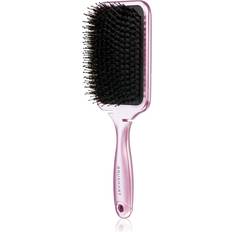 Hair Boar Bristle Paddle Hairbrush Metalic Pink