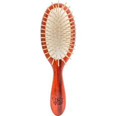TEK Wood Oval MP Hairbrush with Long Pins Red