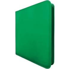 12-Pocket Zippered Vivid Binder Green