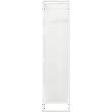 Fireplaces vidaXL White Cold-Rolled Steel Firewood Rack 25x25x100 cm