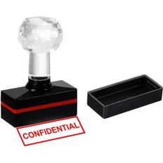 Stamps Uxcell Confidential Self Inking Red Ink Stamps Black
