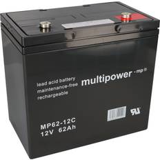 Batterier - Bly-syre Batterier & Opladere Multipower 12V 62Ah Forbrugs Batteri