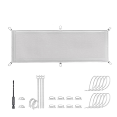 White Cable Storage Spactz Under Desk Wire Flexible Tray Cable