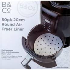 White Baking Mats PMS Air Fryer Liners 20cm Round Non Stick Paper Parchment Baking Mat