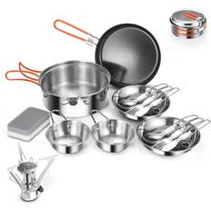 Camping Cookware Mess Kit 15pcs