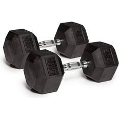 Maxstrength Hex Dumbbells Rubber Weight Set
