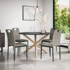 Oaks Dining Sets More4Homes Malvern Round Black Table Set Dining Set