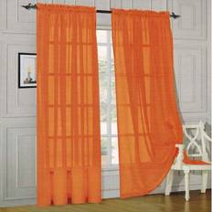 Curtains & Accessories éS Elegant Comfort 2-Piece Sheer Panel 60 Inch Width 84 Inch Length