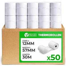 Receipt Rolls K-S-Trade Thermal Rolls 57 mm x 30 m x 12 mm Pack 50