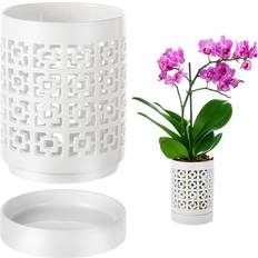 Tlily Orchid Pot with Holes Ceramic Plant Pots