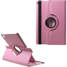 MediaPad M5 Lite 360 Graders Läderfodral Rosa