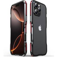 GANGXUN Red iPhone 16 Built-in Silicone Hybrid Case
