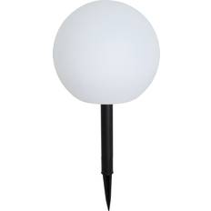 QAZQA Bedlamper QAZQA Udendørslampe Hvid 25 cm LED IP44 Solcelledrevet RGBW Bedlampe