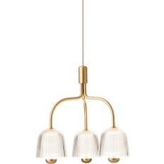 Nuura Loftlamper Nuura Asteea 3 Lysekrone Messing Pendel