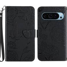 Mobile Phone Accessories GANGXUN Google Pixel 9 Pro Leather Case With Wrist Strap
