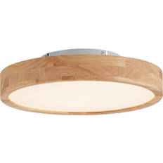 QAZQA Skandinavisk Taklampa Trä 40 cm LED Dimbar Takplafond
