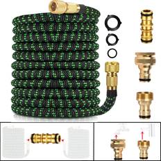 Garden Hose Pipe Expandable with 1/2-3/4 Brass Fittings