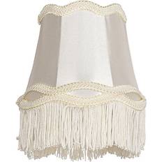 QAZQA Lampdelar QAZQA Tyglampskärm Klämma Grädde 12 cm Lampskärm