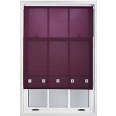 Purple Roller Blinds Furnished Daylight Fabric Roller Blind Aubergine 150cm x 165cm