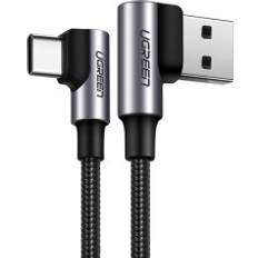 Kablar Hpa Vinklad USB-C QC 3.0 3A 1m Grå