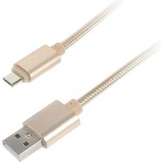 Kablar Lux-Case Micro USB Kabel Guld 2m