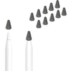 Stylus Pen Accessories LimbO 10 Pieces Tip Cover Compatible Apple Pencil 1 2 Grey