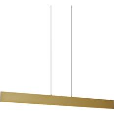 Aluminium - Skrivbordslampor Pendellampor QAZQA Modern Mässing LED 3-Stegs Dimbar Pendellampa