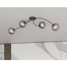 Emibig Loftplafonder Emibig Vibra 4 Sort Grafit Loftslampe Ø15 cm E14 230V Loftplafond