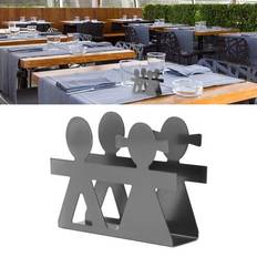 Napkin Holder Silver Upright Hollow Pattern Tissue Napkin Holder