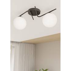 Emibig Loftlamper Emibig Vespa 2 Sort Opal Loftslampe Ø15 cm E14 230V Loftplafond
