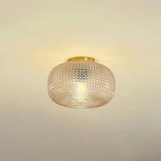 Skrivebordslamper Loftlamper Lindby Loftlampe Hildur Ø 25 cm Ravfarvet Glas Loftplafond ∅ 63.5cm