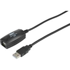Aktiv Förlängningskabel USB A Svart