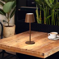 LED Akku Tischleuchte Roxi Metall IP54 Dimmer