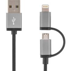 Kablar Deltaco Prime USB Synk Laddarkabel Svart