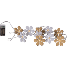 Beige Ljusslingor Star Trading Fiore Batterislinga 10L 1.8m Vit Beige Ljusslinga