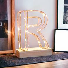 Indoor Lighting Picture Lighting Letter Light Wire Frame R Rose Gold Picture Lighting