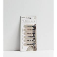 Grey No Crease Hair Clips New Look