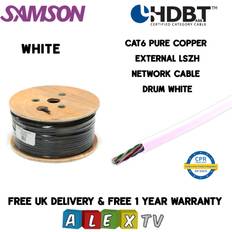 CAT6 Copper LSZH White External Network Cable 100m