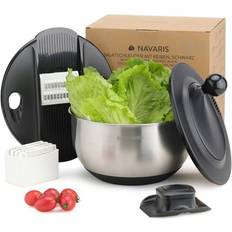 Navaris Stainless Steel Includes Discs Salad Spinner