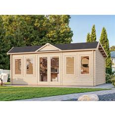 Store hytter Palmako Claudia Pent Hytte Grundbehandlet Transparent 19.4 m2 (Areal )