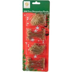 Gold Christmas Tree Ornaments Shatchi 300pcs Golden Wire Hooks 35 x 2.2 x 25 cm Christmas Tree Ornament