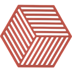 Rød Bordskånere Zone Denmark Hexagon Burned Red Silicone Bordskaner 16x14x0.9 cm Bordskåner