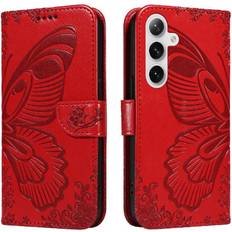 GANGXUN Flip Case for Galaxy S25 Butterfly Hand Strap