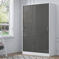 Sliding Doors Wardrobes Reflect 2 Door Sliding Grey Gloss Fronts White Matt Wardrobe