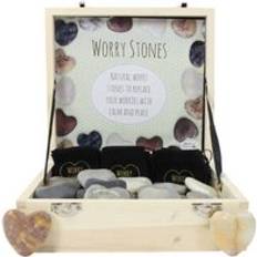 Small Boxes on sale of 36 Heart Worry Stones Grey Small Box
